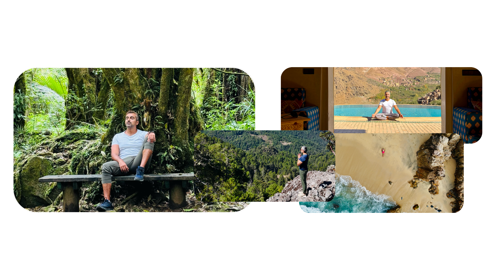 Beach travel collage