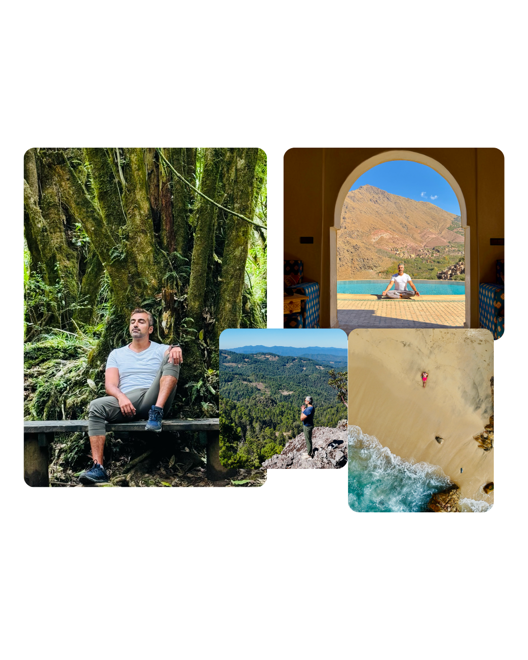 Travel collage memories